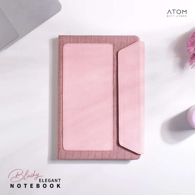 Blushy leather notebook